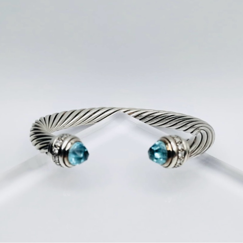 David Yurman 7mm Topaz Diamond Bracelet